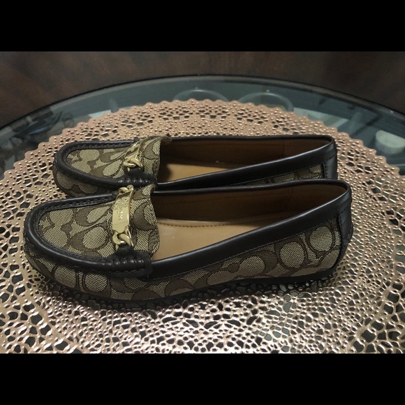 Coach Shoes - NWOT Coach size 6 Loafers with Gold Hardware